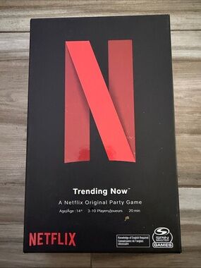 Netflix Party Game Box in Red and Black